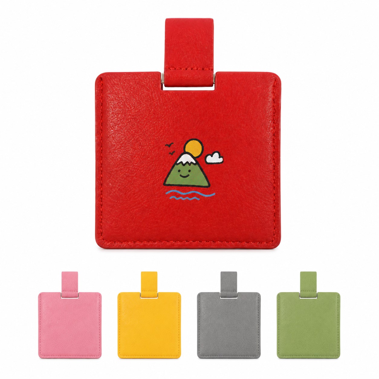 Pocket Makeup Mirror With PU Leather Cover