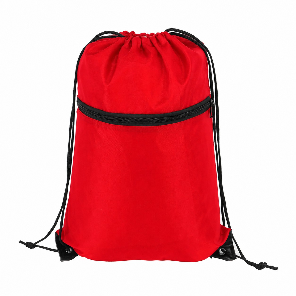PU Corner Drawstring Sportpack — Red