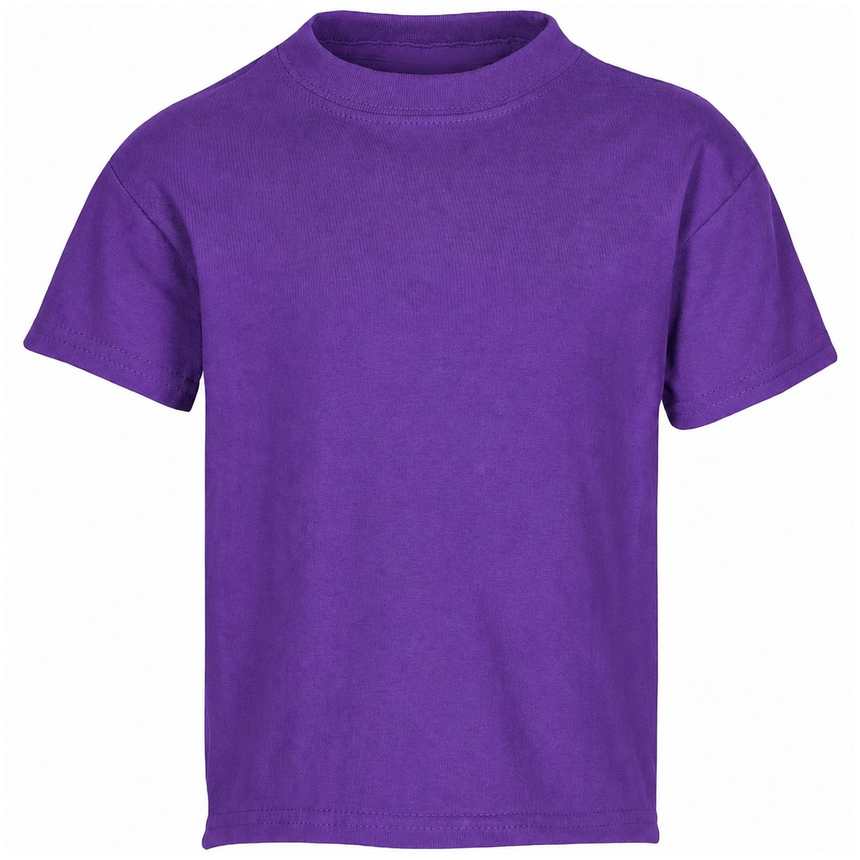 Youth Cotton-Polyester Blend T-Shirt — Purple
