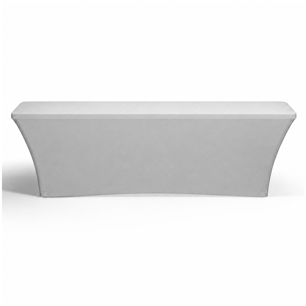 8-Foot Standard Stretch Table Cover — Silver