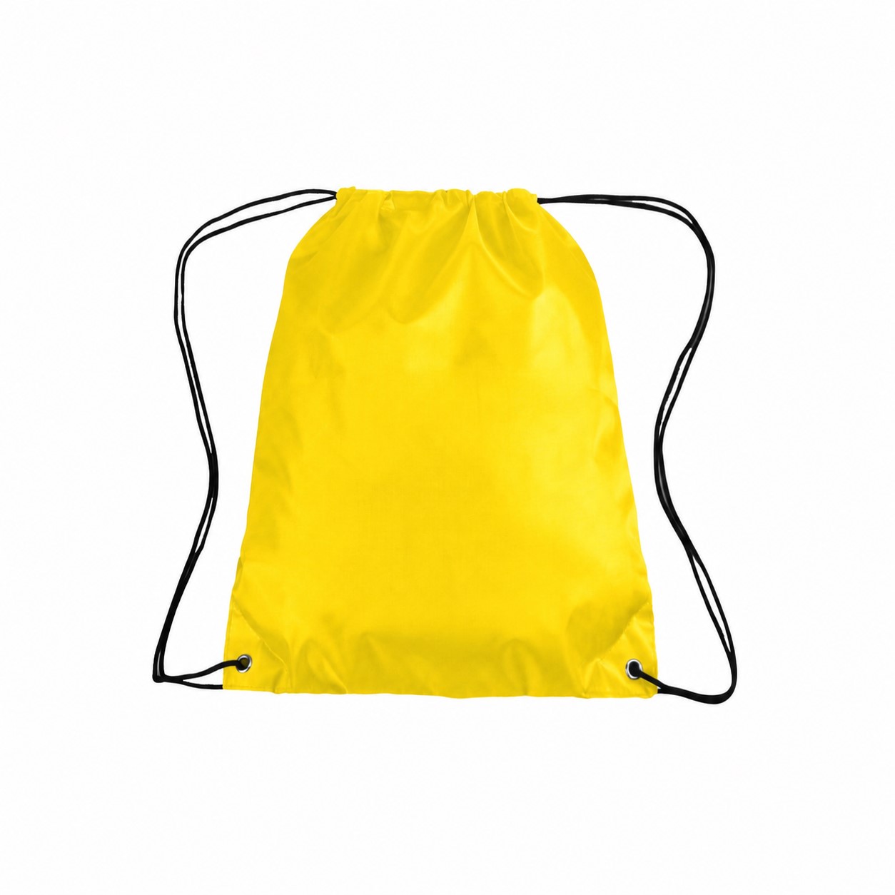 210D Polyester Classic Drawstring Bag — Yellow