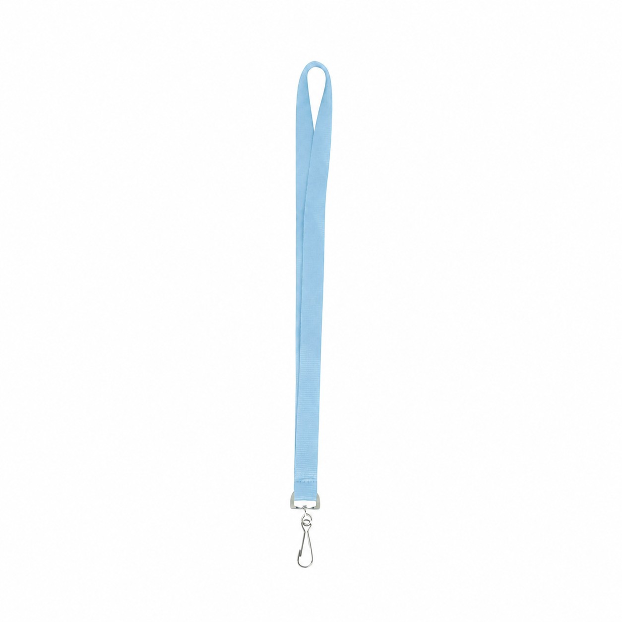 Textured Polyester Badge Lanyard — Light Blue