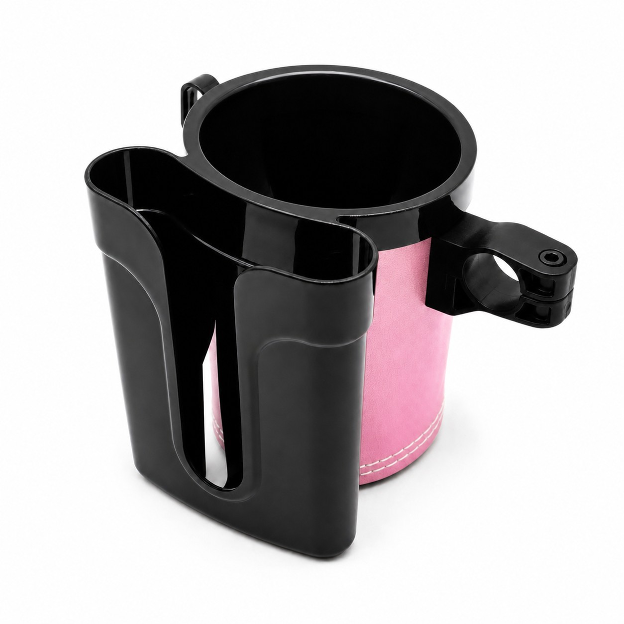 Bike Cup Holder With Phone Compartment — Pink