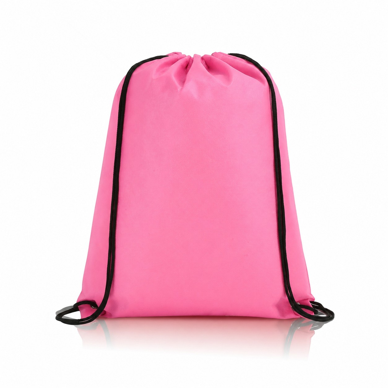 80GSM Non-Woven Drawstring Backpack — Pink
