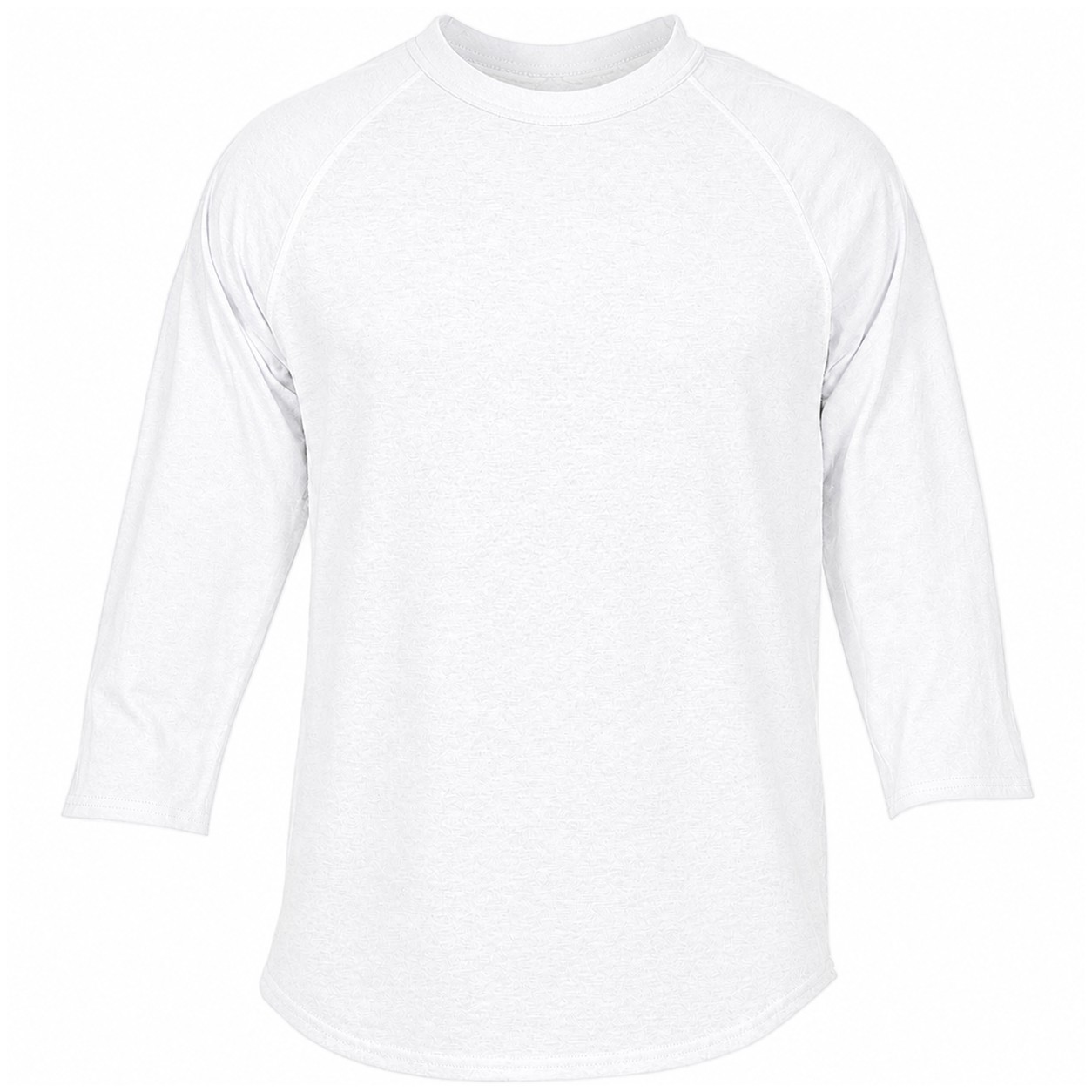 Cotton Colorblock Baseball Sleeve Shirt — White