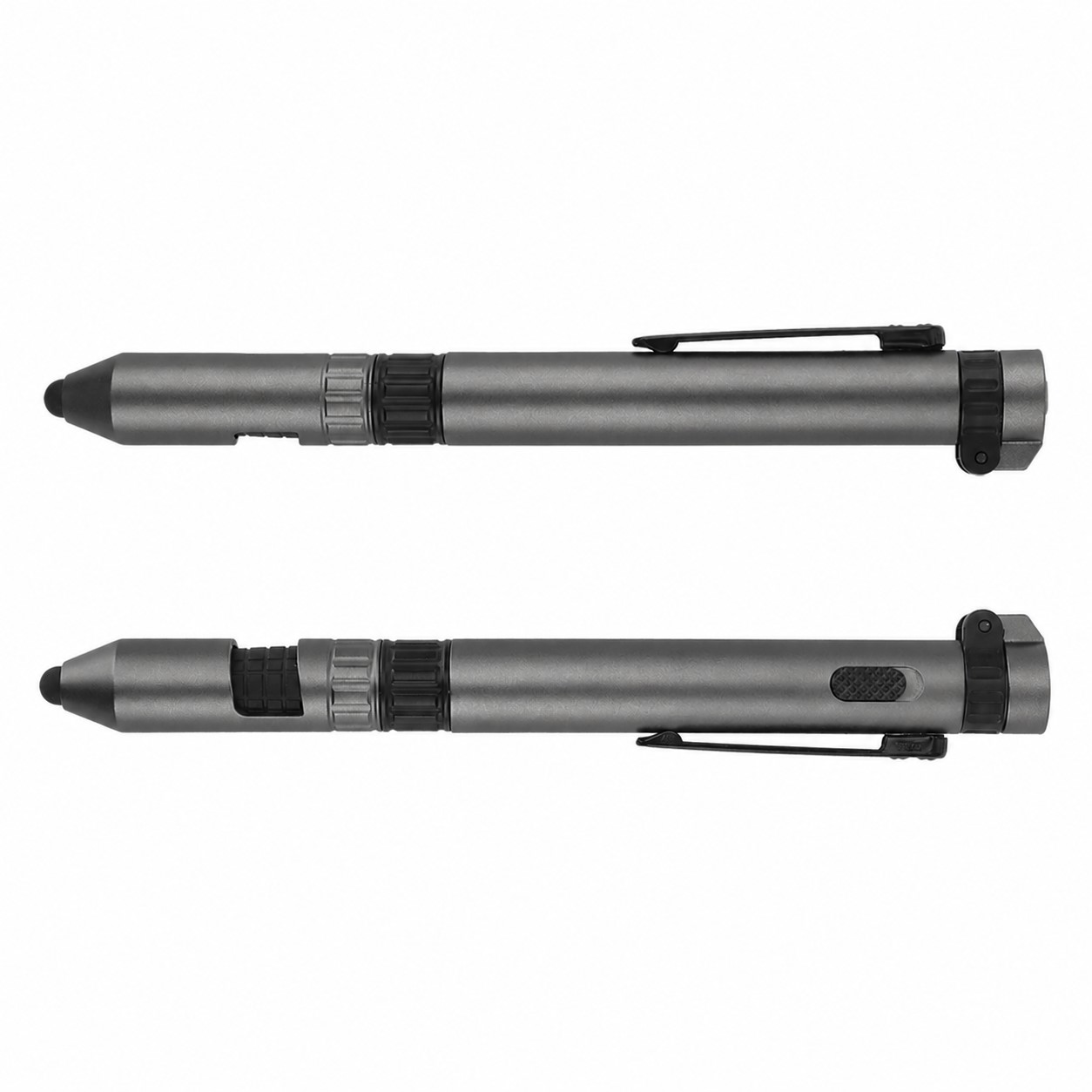 7-in-1 ABS Plastic Multi-Tool Pen — Gunmetal Gray