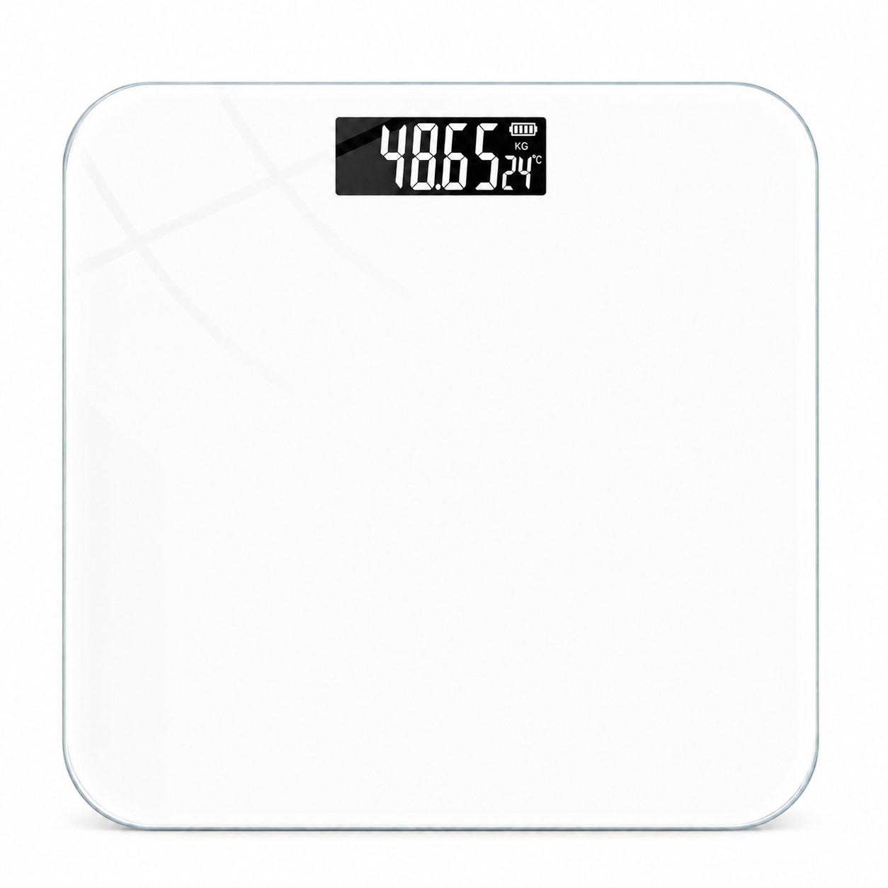 Smart Plastic Bathroom Scale — White