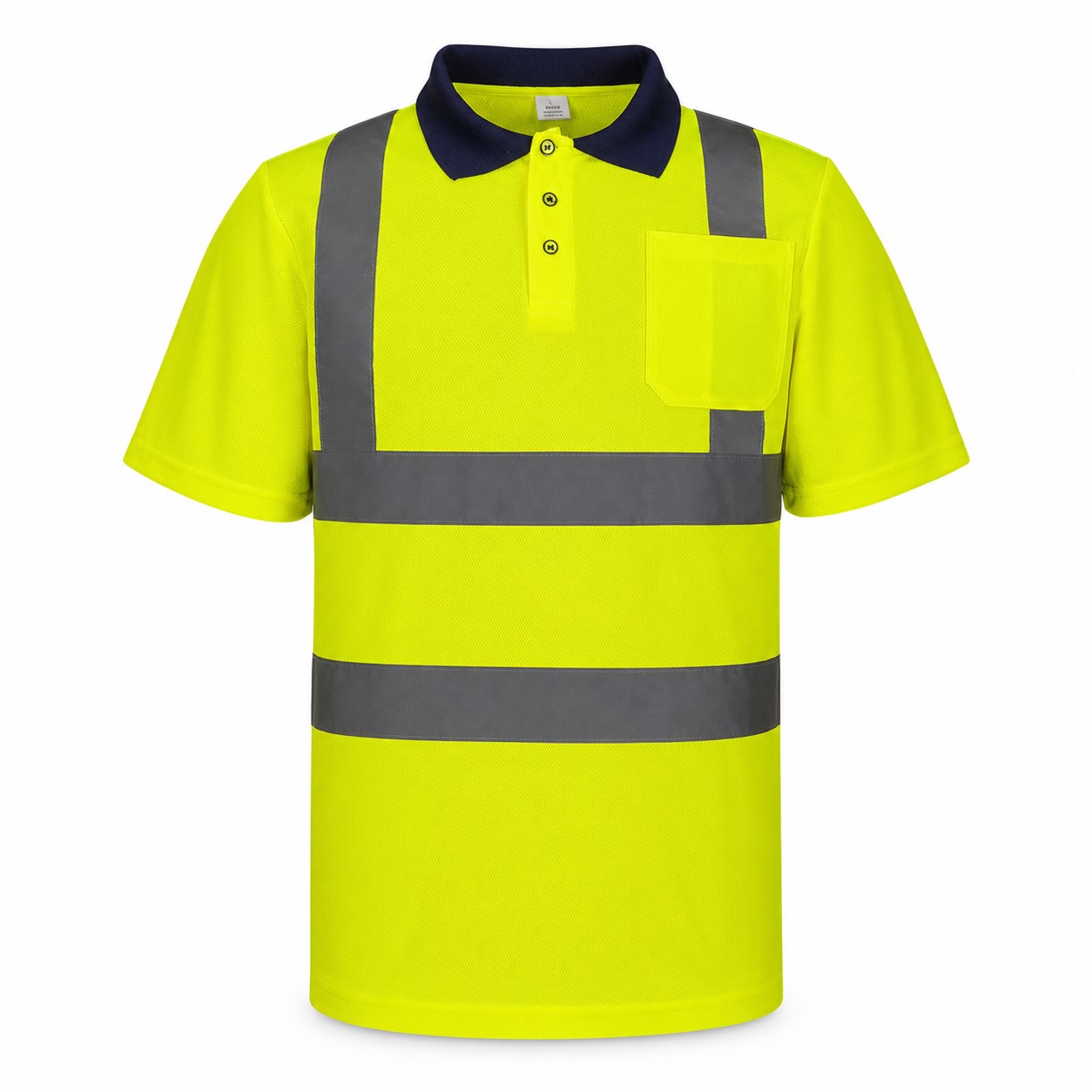 Reflective Polyester Work Polo Shirt — view 2