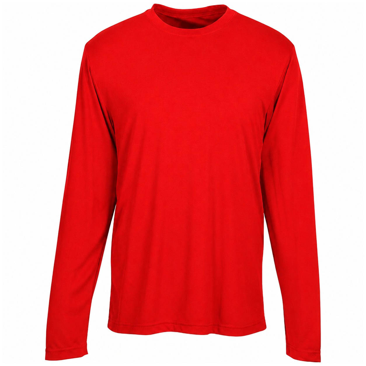 Polyester Long Sleeve Team Shirt — Red