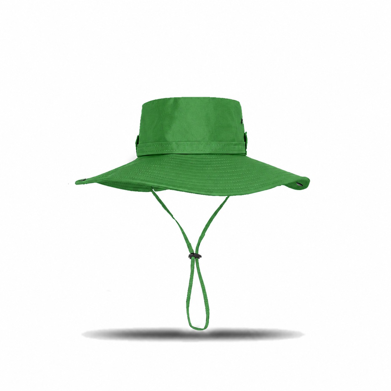 Nylon Wide Brim Bucket Hat — Green