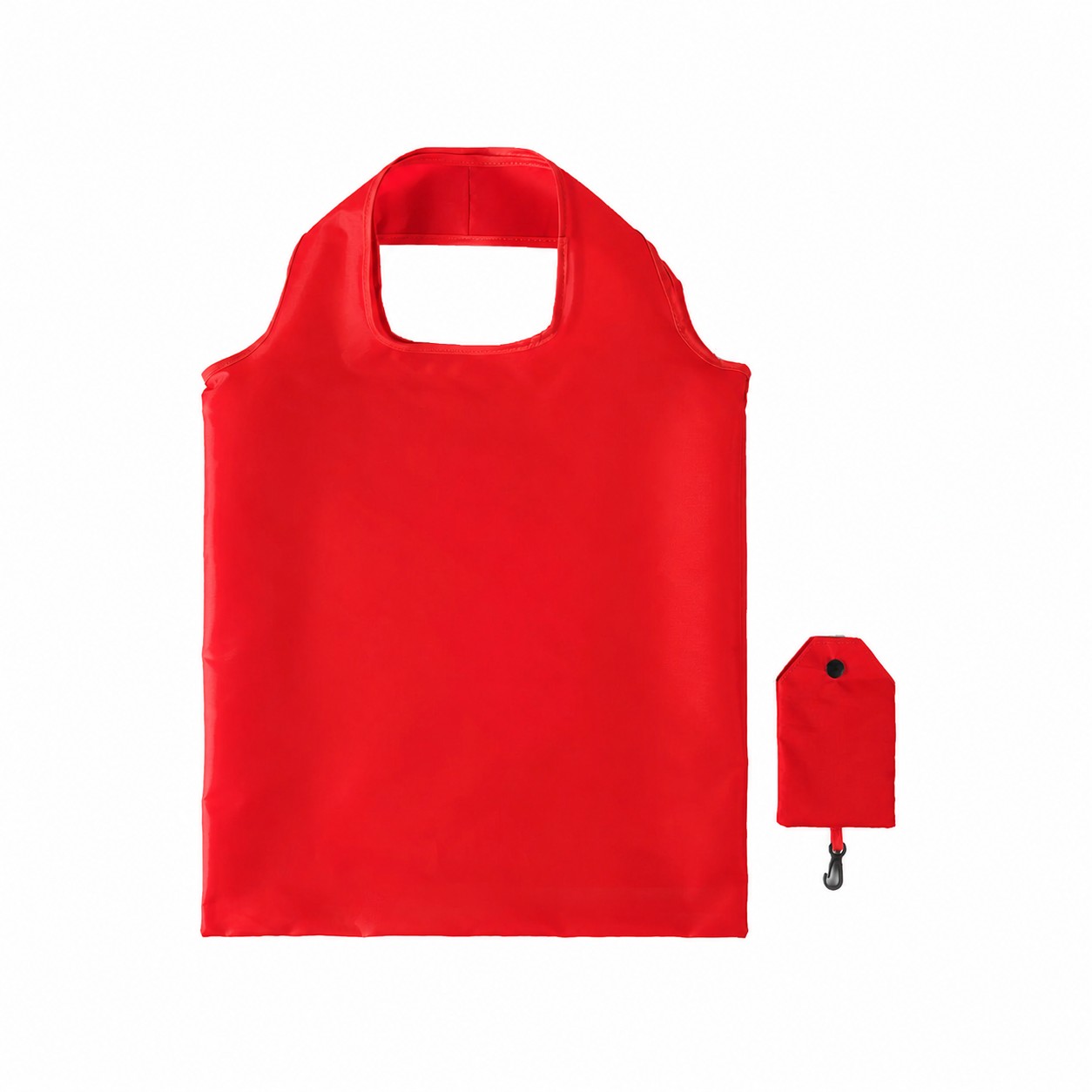 Polyester Folding Carry Tote — Red