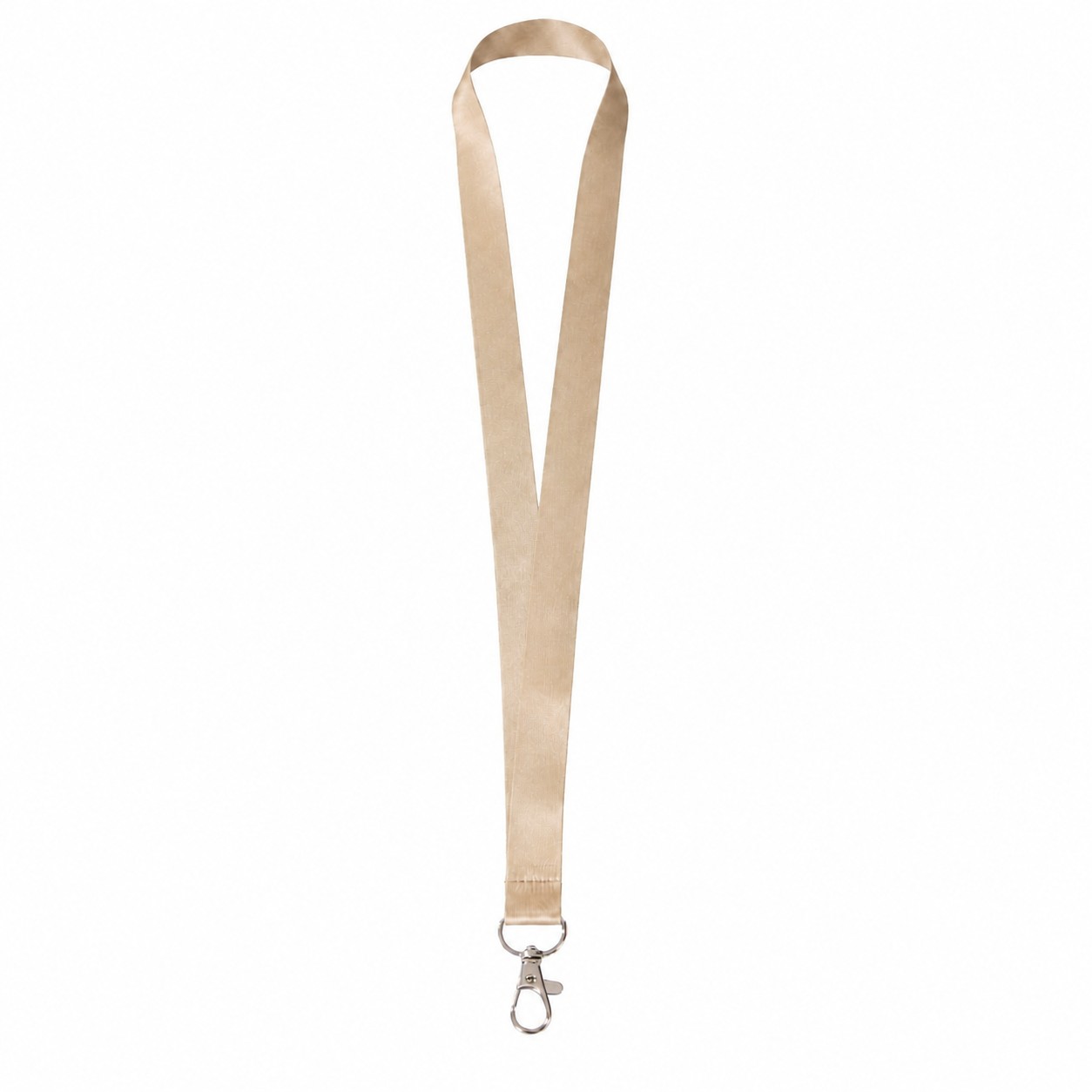 Polyester Lanyard With Attachment Options — Beige
