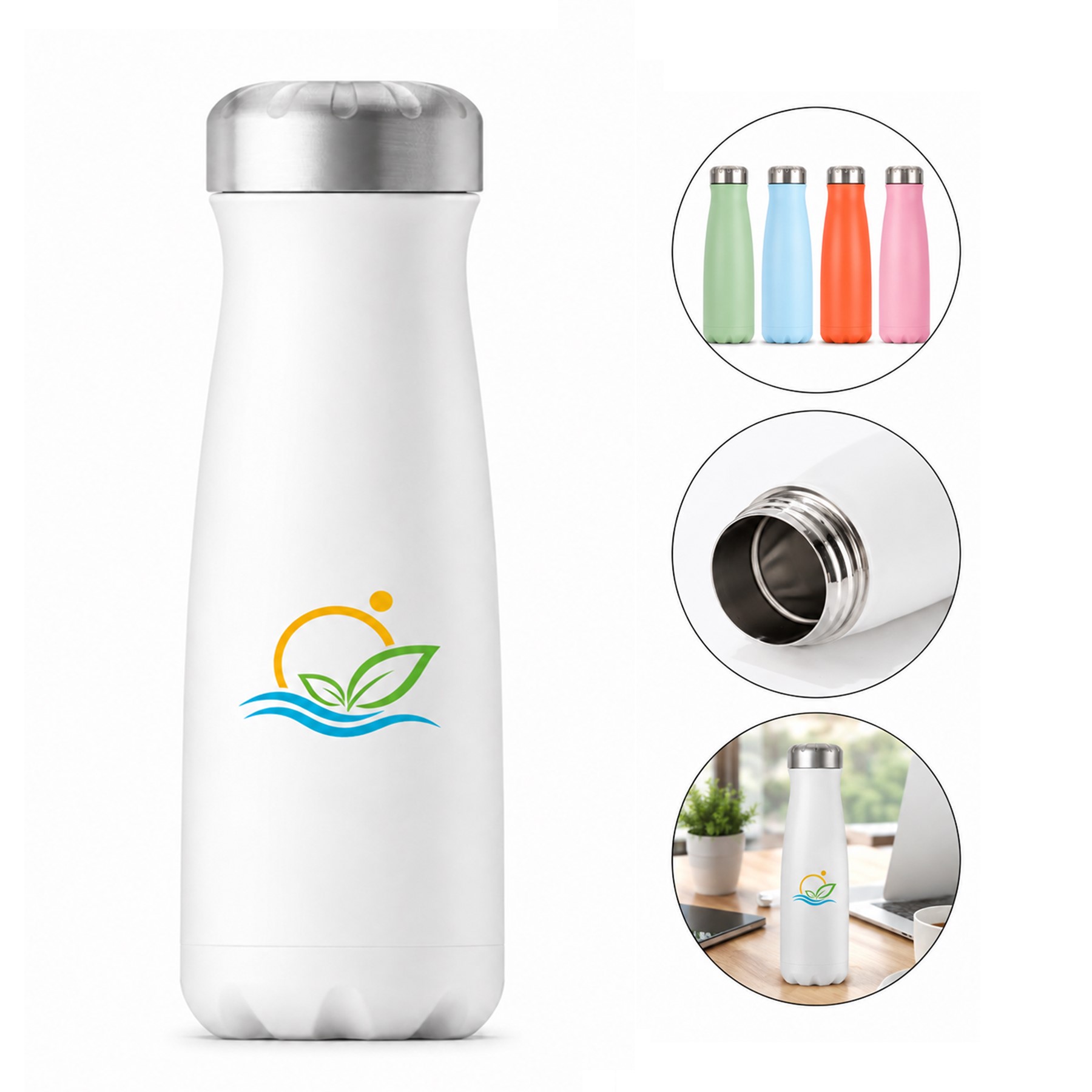 Slim Stainless Steel Insulated Drink Bottle