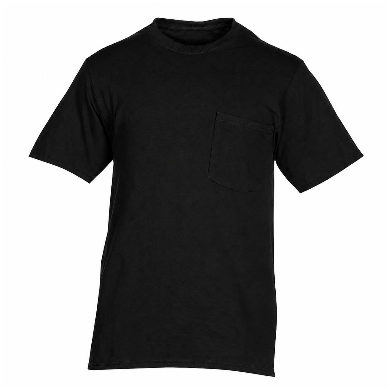 Essential Cotton Pocket Shirt — Black