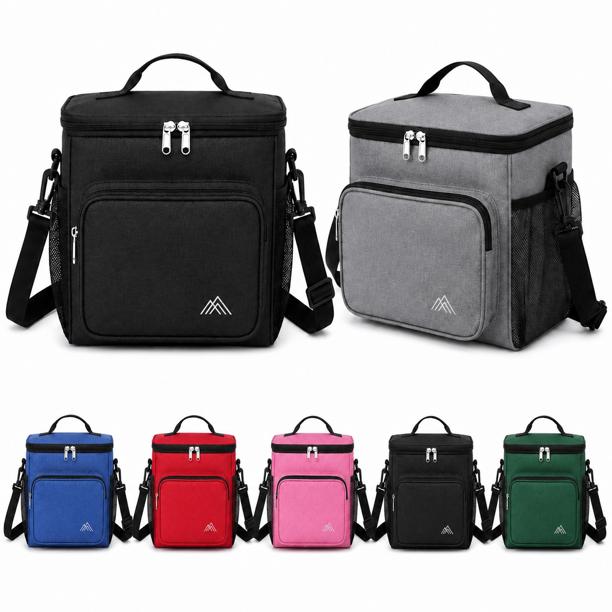 Wide Lid Polyester Insulated Lunch Bag