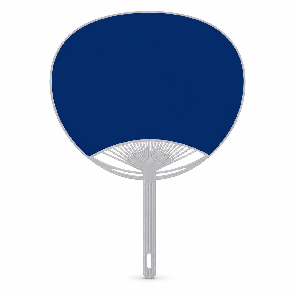 Waterproof Round PP Hand Fan — Navy Blue