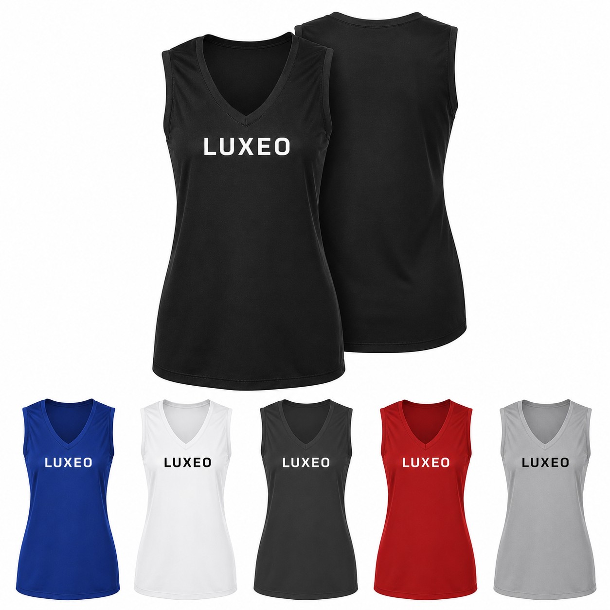 Ladies Polyester V Neck Tank Top
