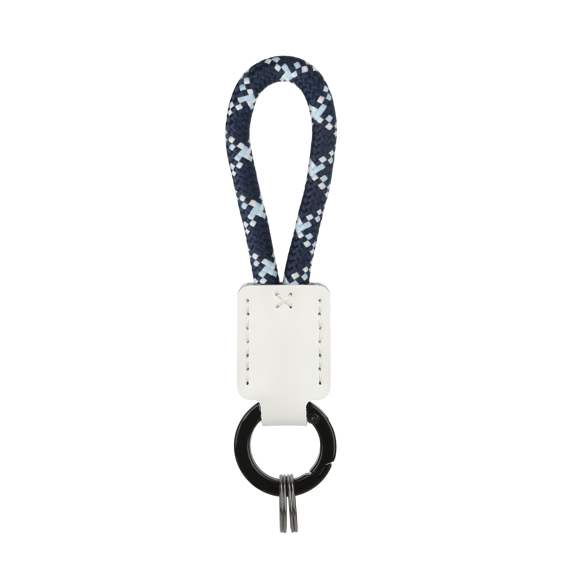 Braided Rope Leather Keychain — view 2