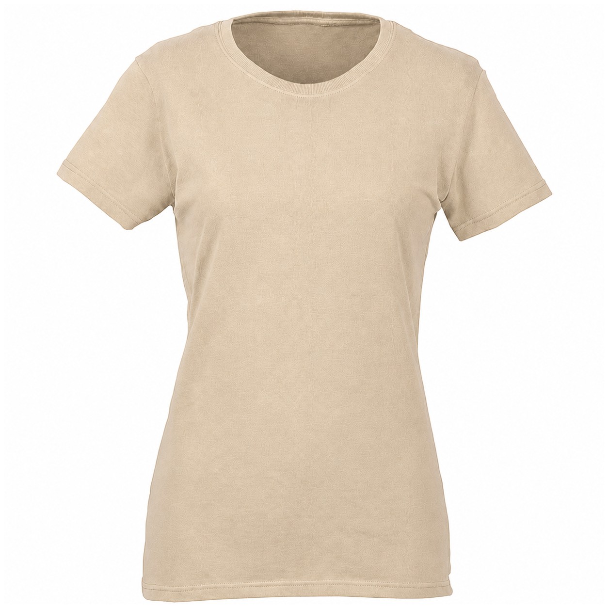 Ladies Heavy Cotton T Shirt — Tan Beige