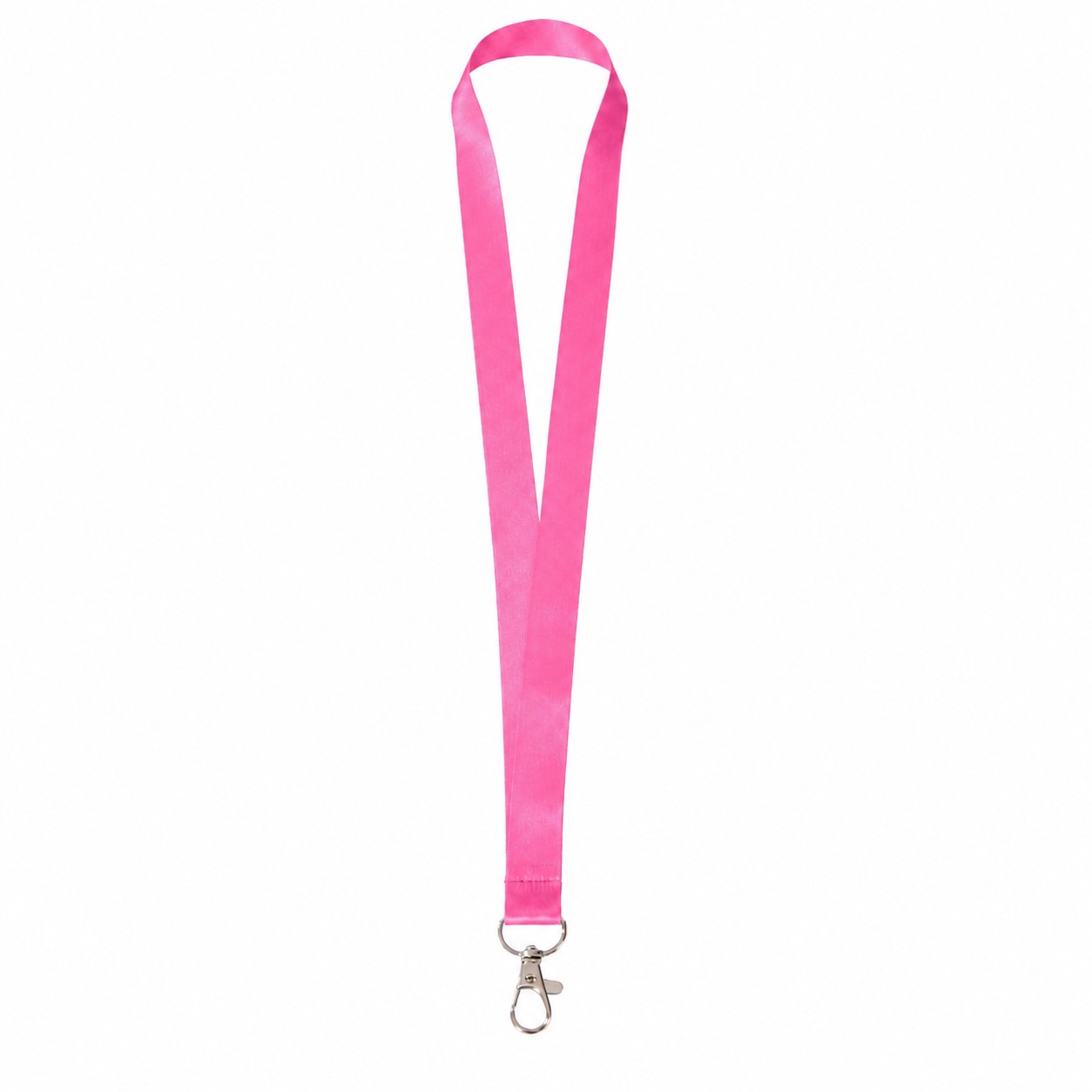 Polyester Lanyard With Attachment Options — Pink