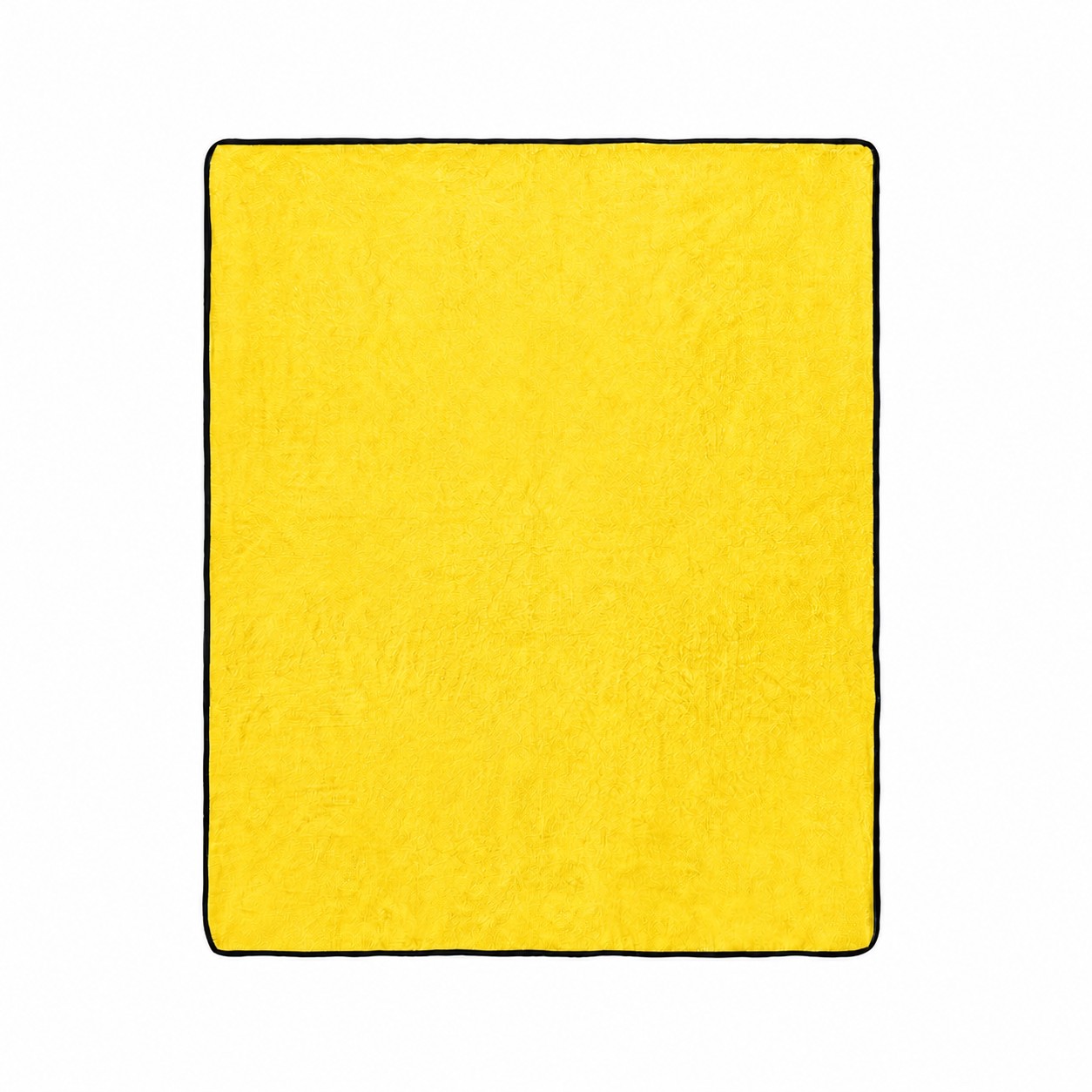 Soft Plush Flannel Throw Blanket — Yellow