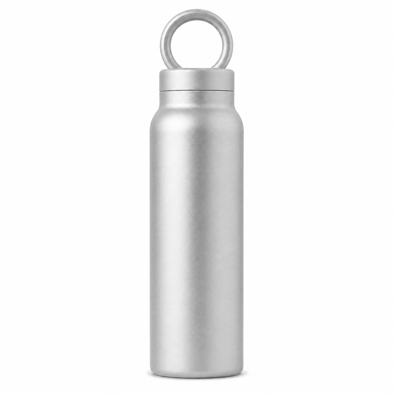 Magnetic Lid Insulated Water Bottle — Silver