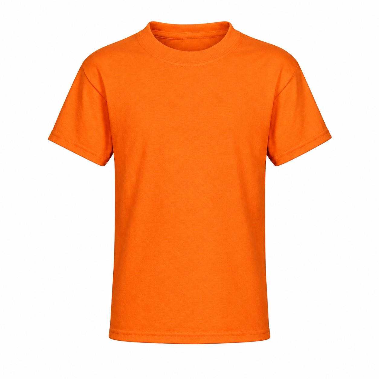 Youth Cotton Crewneck T-Shirt — Orange