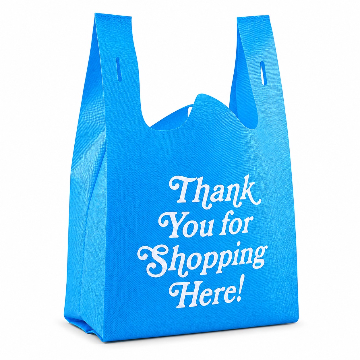 Polypropylene Reusable Grocery Bag — Cyan Blue