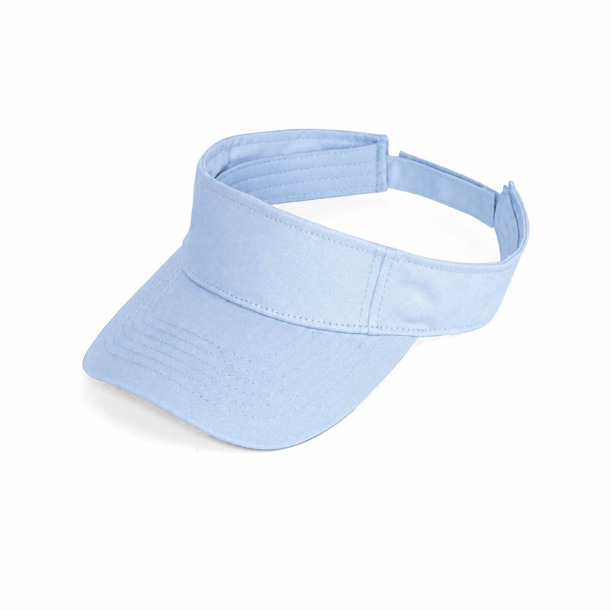 Cotton Baseball Sun Visor — Light Blue