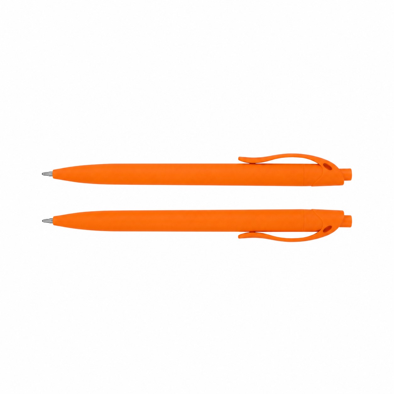 ABS Plunge Action Soft Finish Pen — Orange