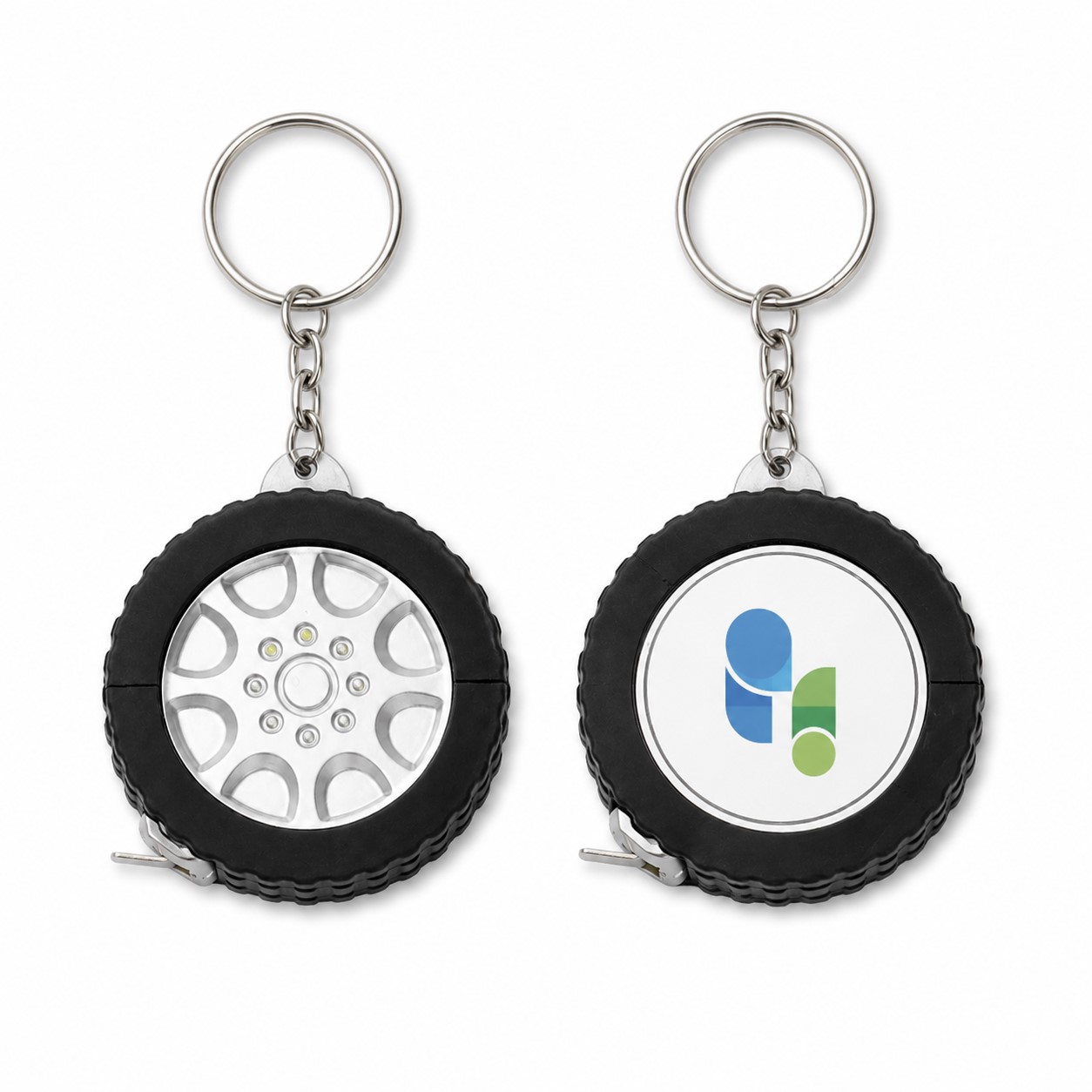 Mini Tire Wheel Measuring Tape Keychain