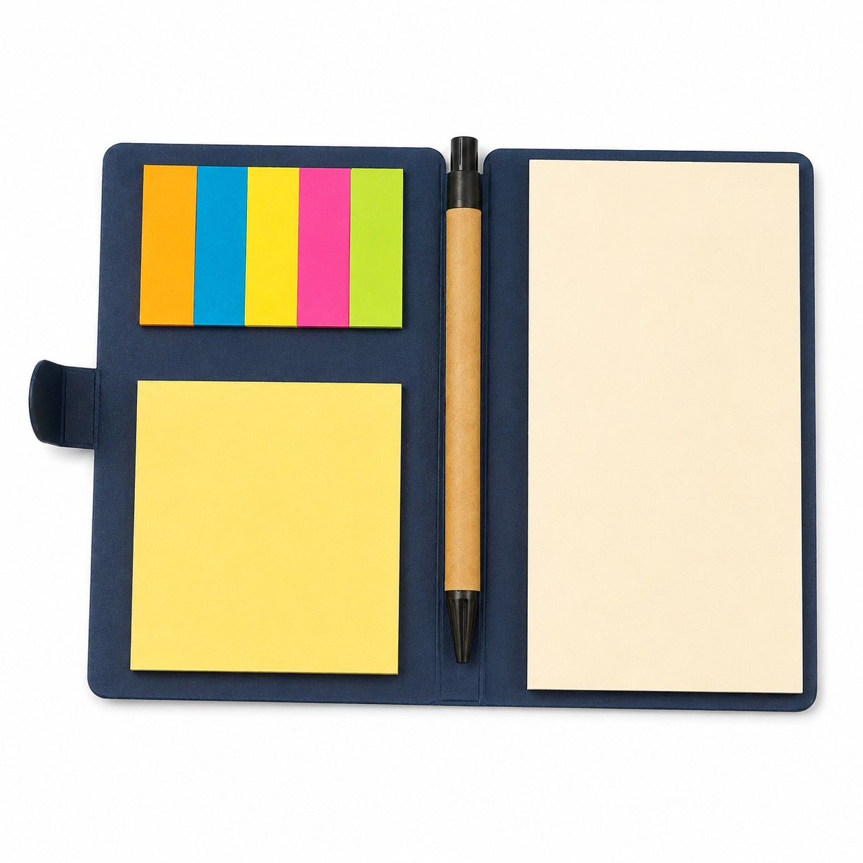 Compact Recycled Paper Snap Notepad — view 2