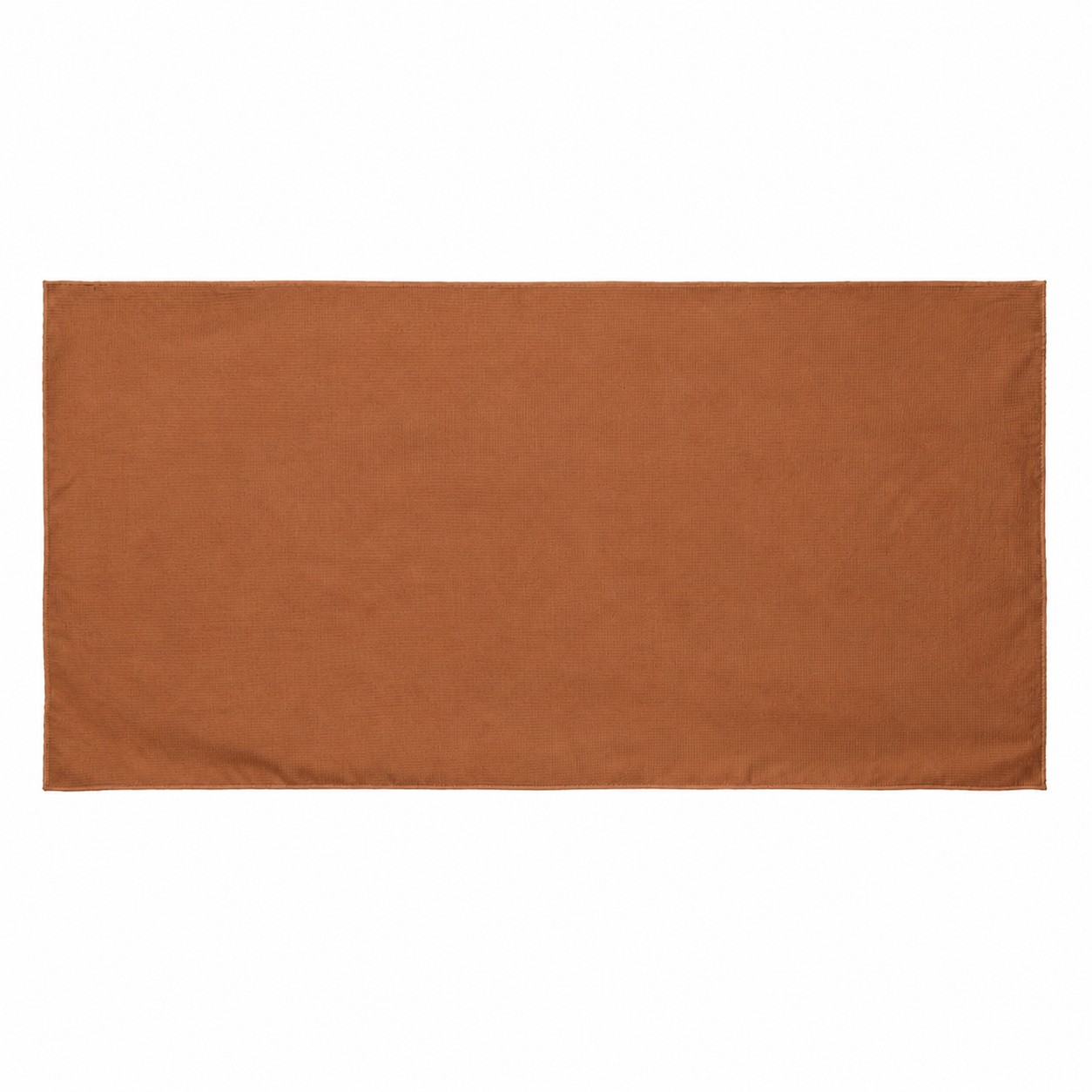 Waffle Weave Beach Towel — Copper Brown