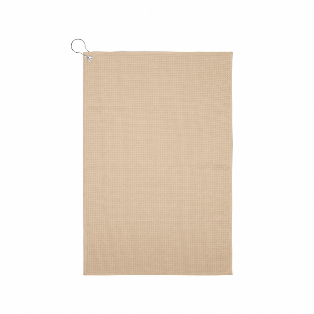 16" Waffle Golf Towel — Tan Beige