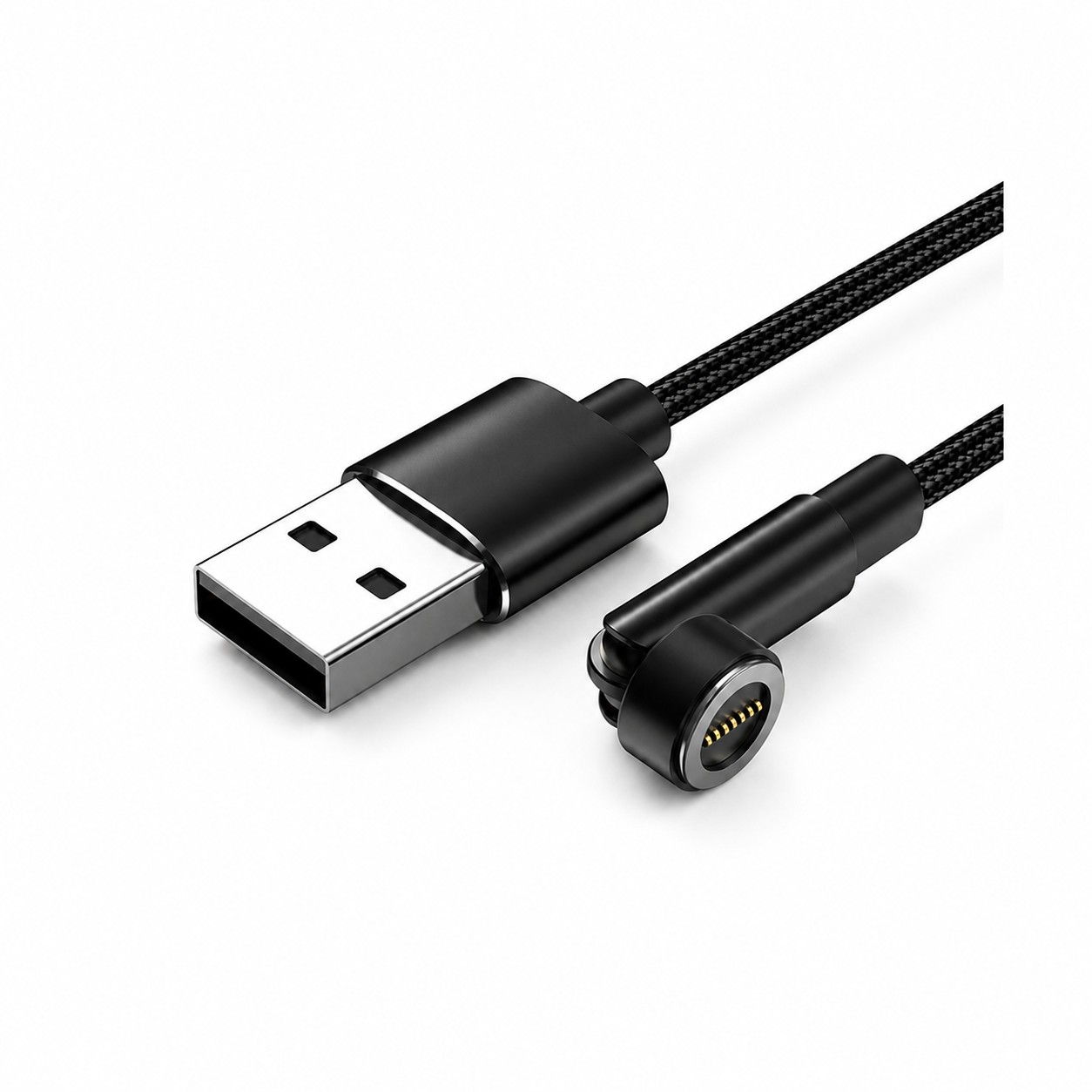 Magnetic Rotating Charging Cable Kit — Black