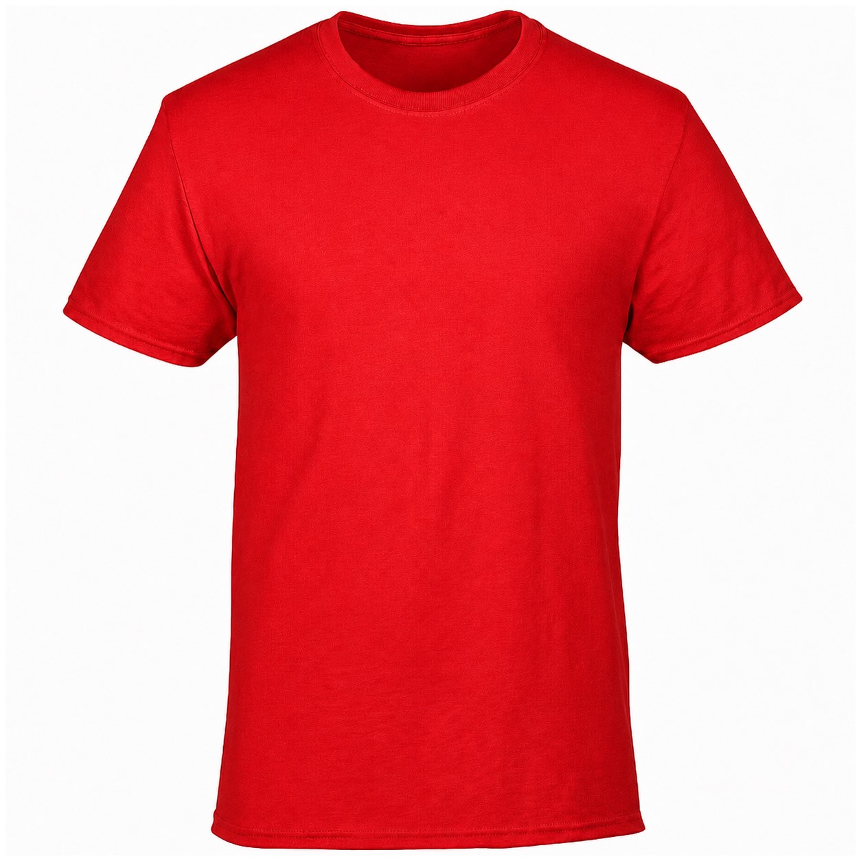 Cotton Polyester Short Sleeve T Shirt — Red