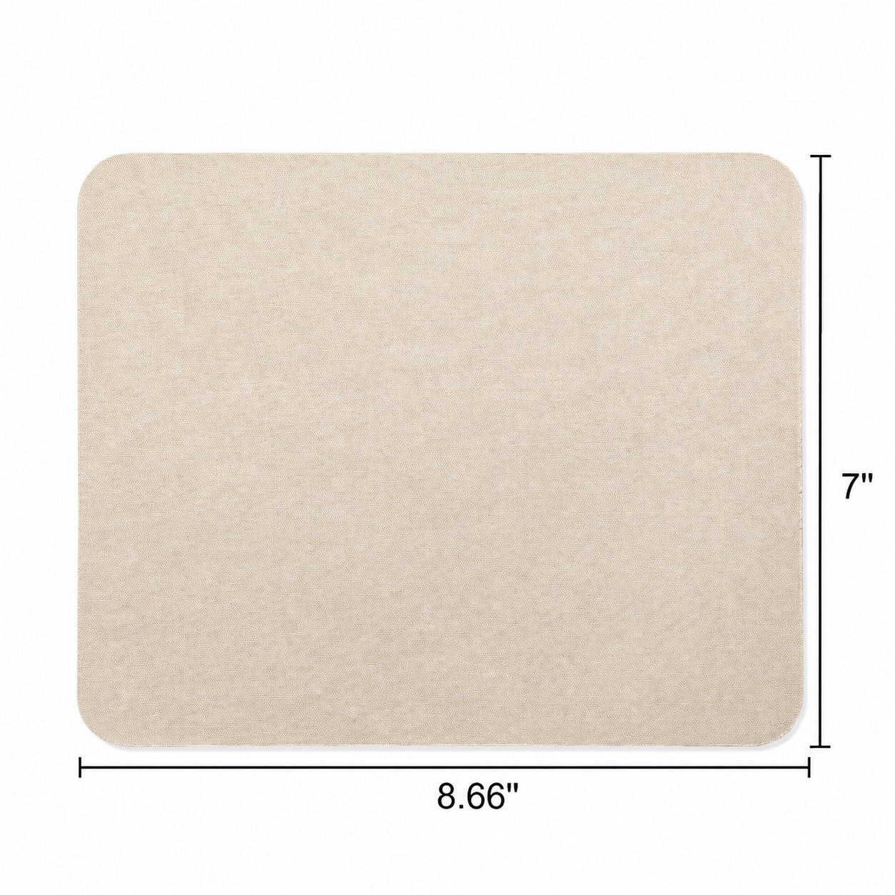 Soft Surface Fabric Mouse Pad — Beige