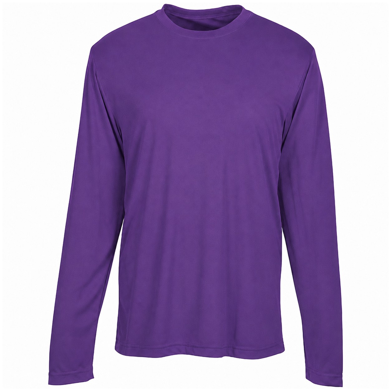 Polyester Long Sleeve Team Shirt — Purple
