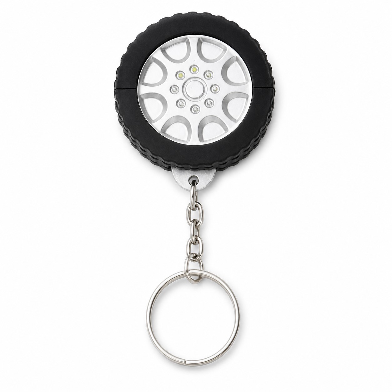 Mini Tire Wheel Measuring Tape Keychain — view 2