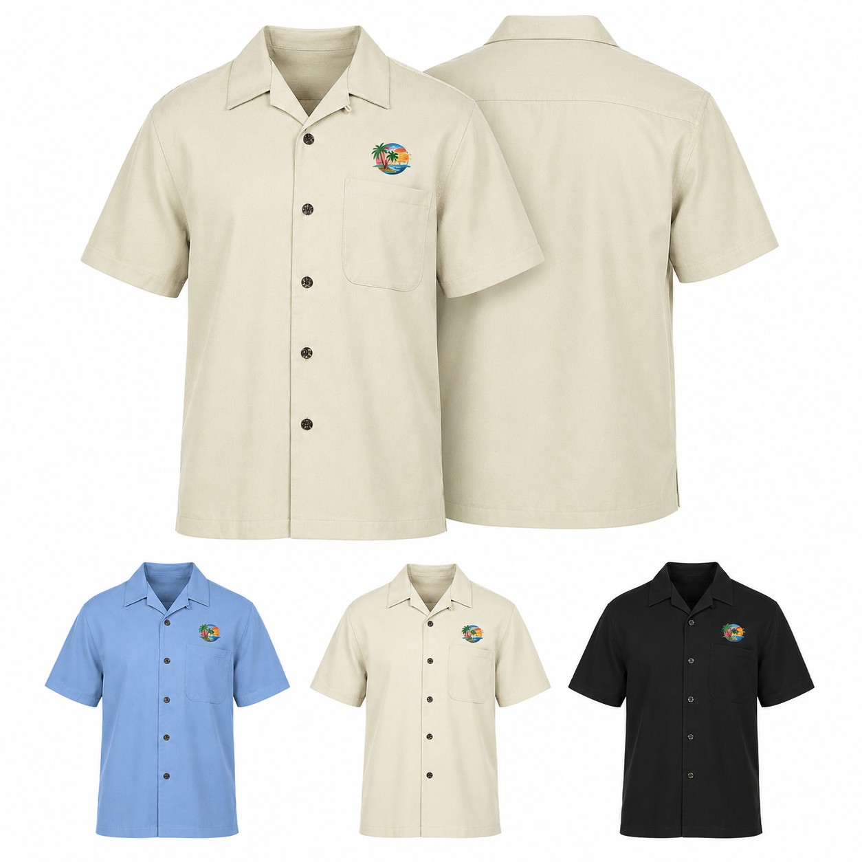 Men's Cotton Polyester Camp Shirt