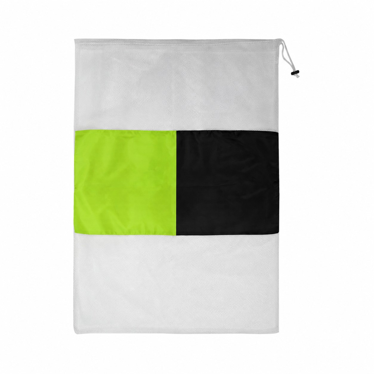 210D Polyester Mesh Laundry Bag — Lime Green/Black