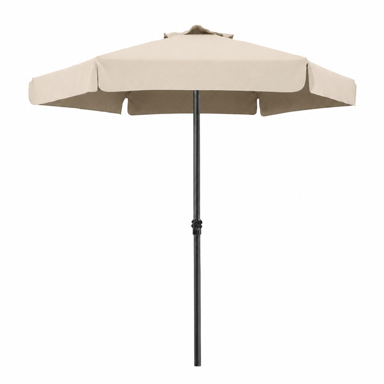 Portable Aluminum Market Umbrella — Natural Beige