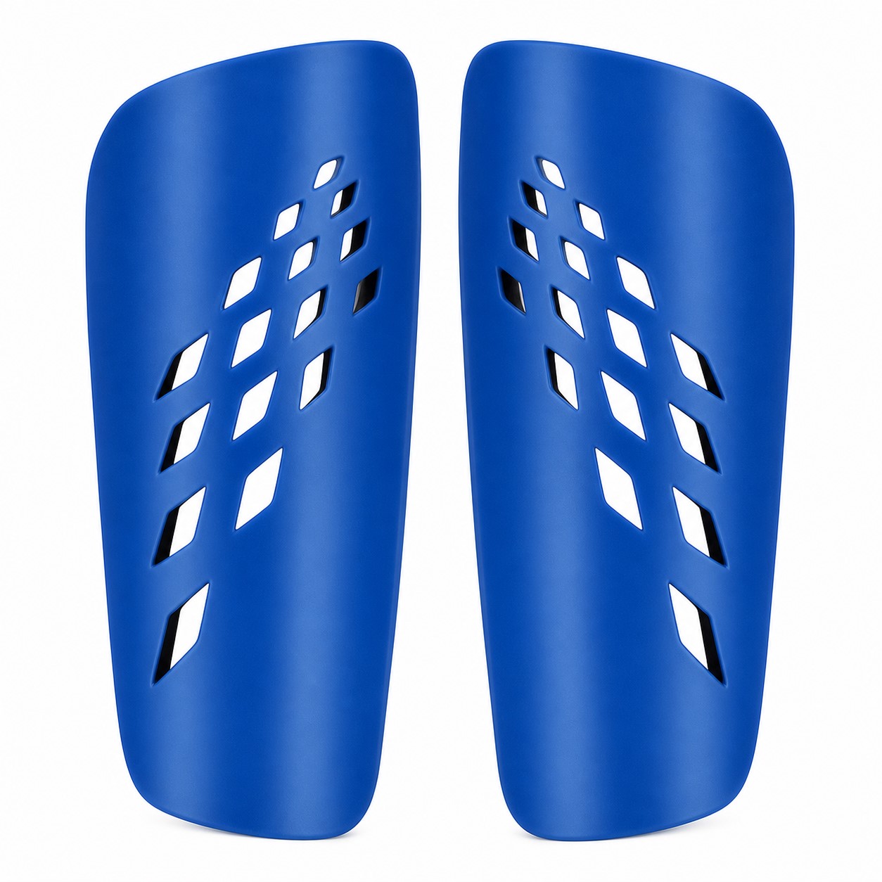 Ergonomic Vented Plastic Soccer Shin Guards — view 2