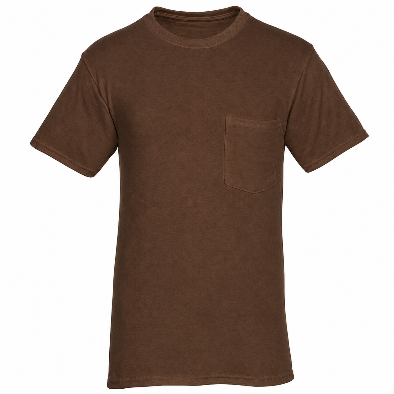 Moisture Wicking Pocket Tee — Brown