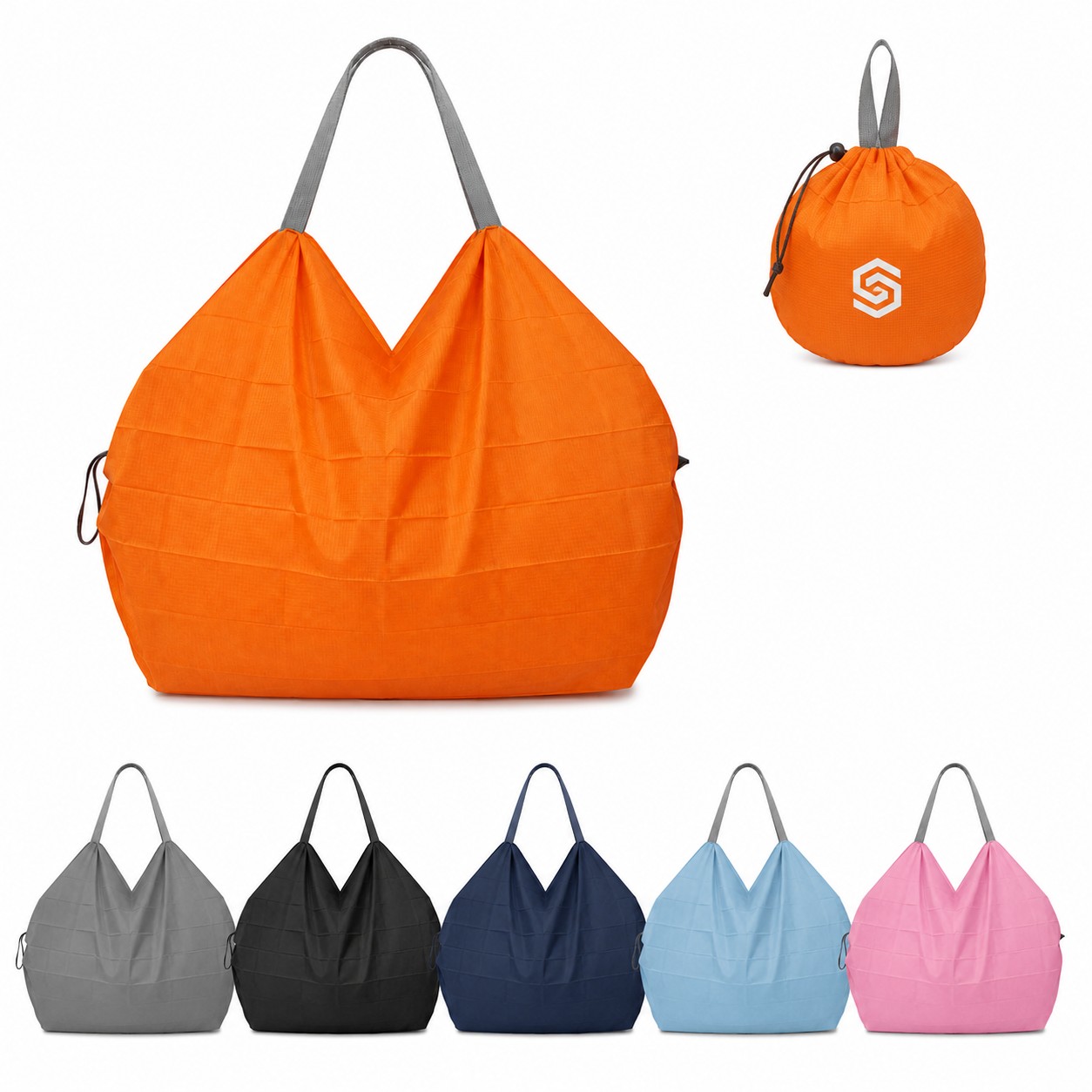 Foldable Recycled Nylon Grocery Tote