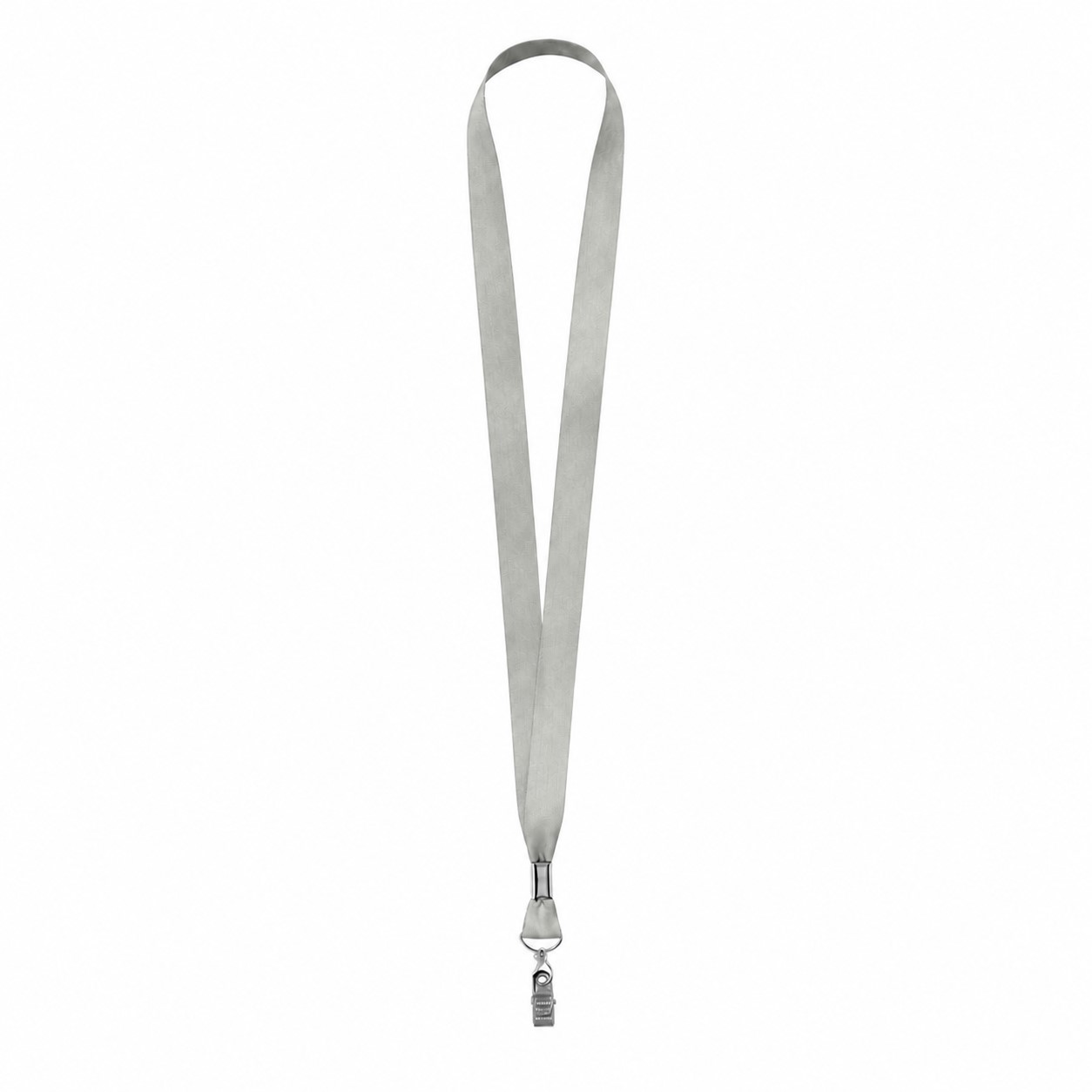 Polyester Lanyard With Bulldog Clip — Nickel Silver