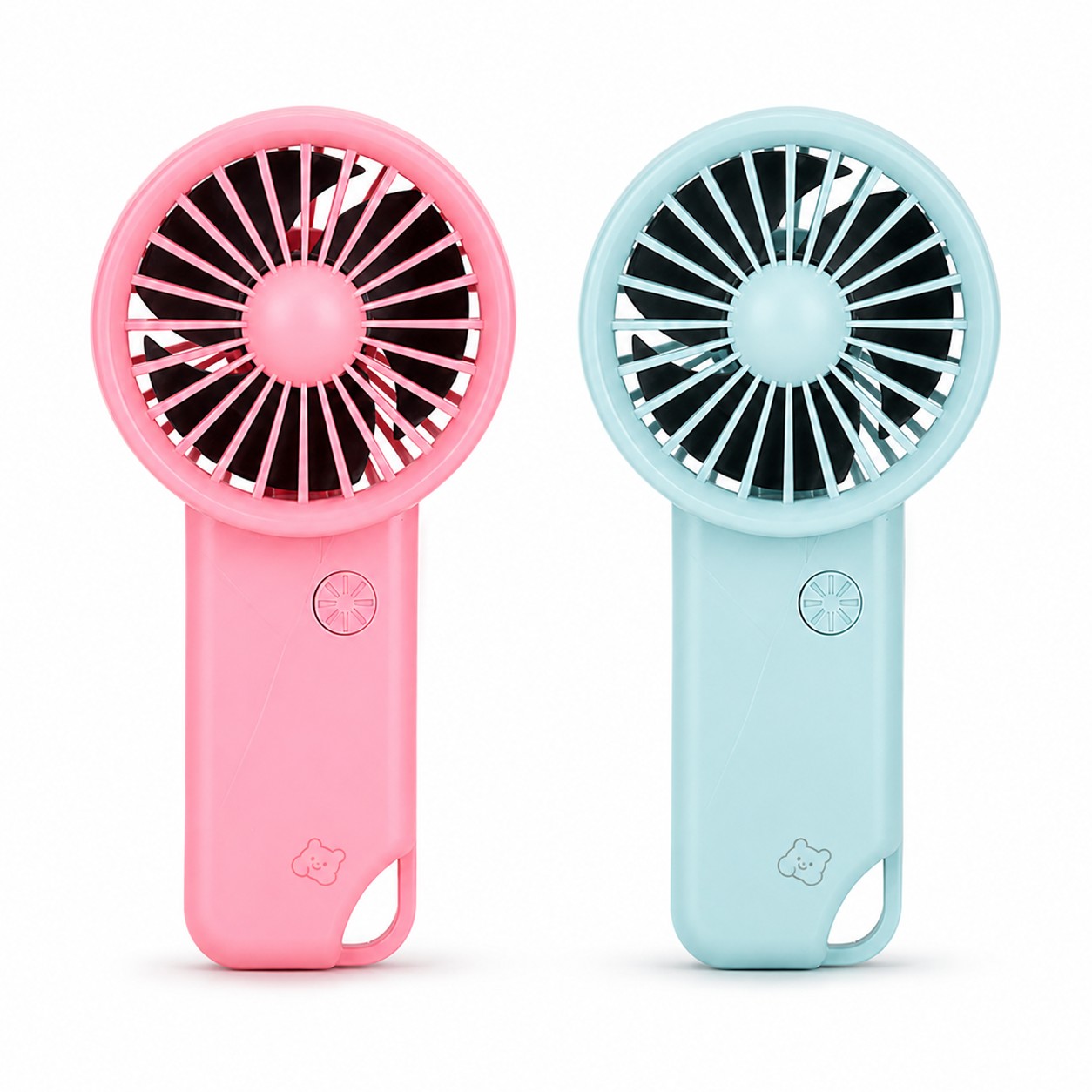 Slim Rechargeable Handheld Fan With Carabiner — view 1
