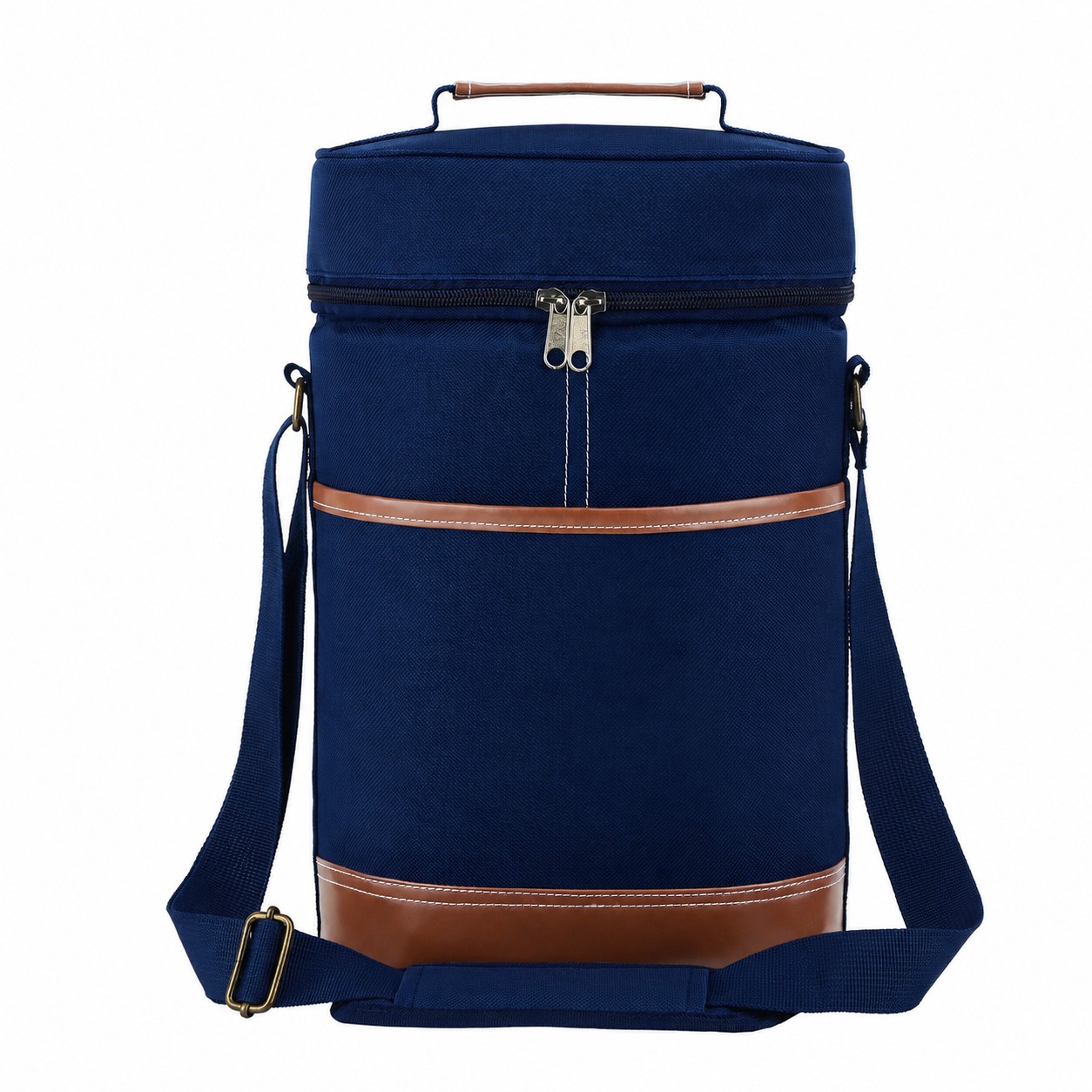 Front Pocket Wine Cooler Bag — Navy Blue