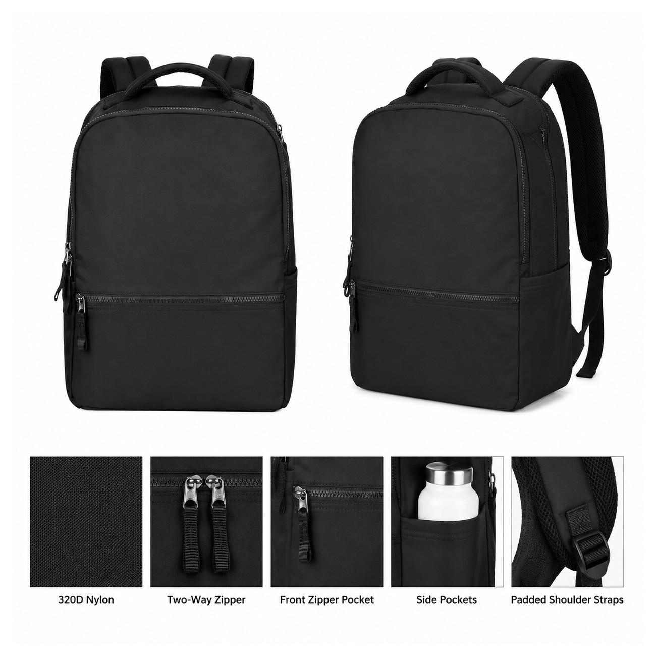 Nylon Roomy Laptop Backpack