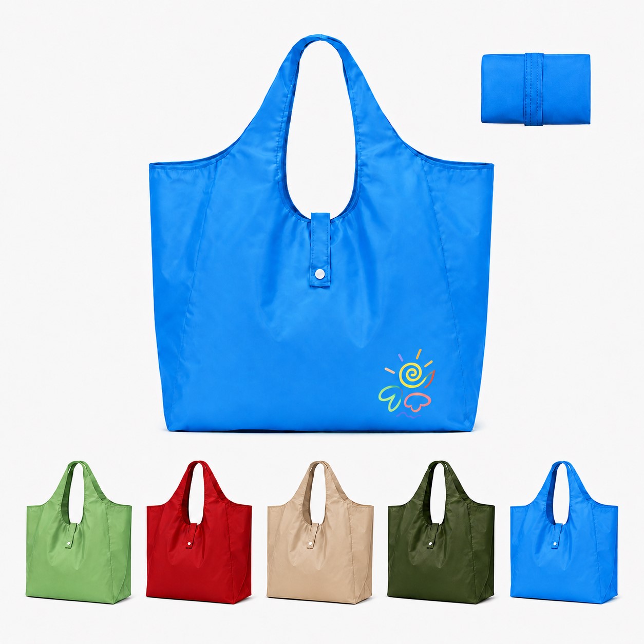 Oxford Foldable Grocery Tote Bag